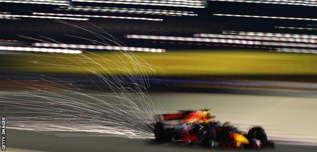 Max Verstappen during the Bahrain Grand Prix in 2017