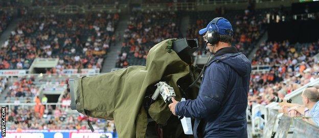 Television camera at rugby league's Magic Weekend