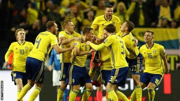 Sweden celebrate