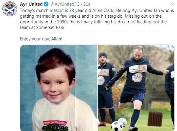 Ayr United tweet