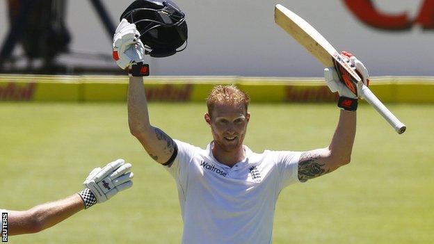 Ben Stokes acknowledges his double century