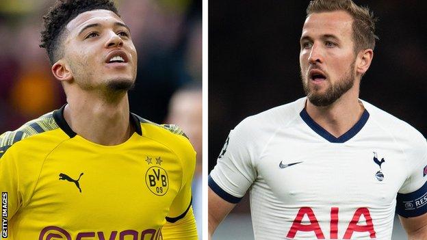 Jadon Sancho and Harry Kane