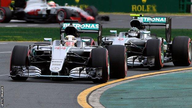 Lewis Hamilton beat Mercedes team-mate Nico Rosberg to pole in Australia