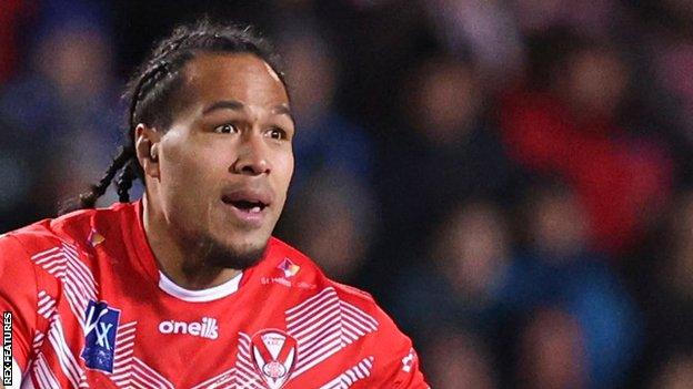 Agnatius Paasi scored for St Helens on his 150th appearance for the club