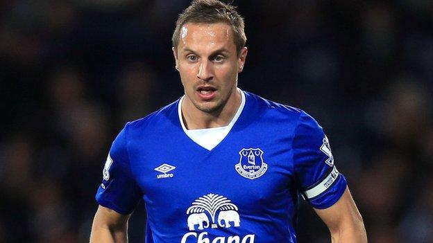 Everton captain Phil Jagielka