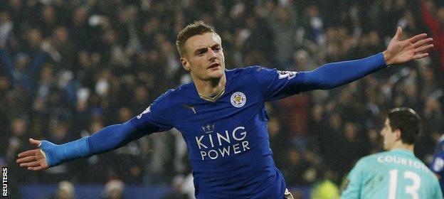 Leicester striker Jamie Vardy