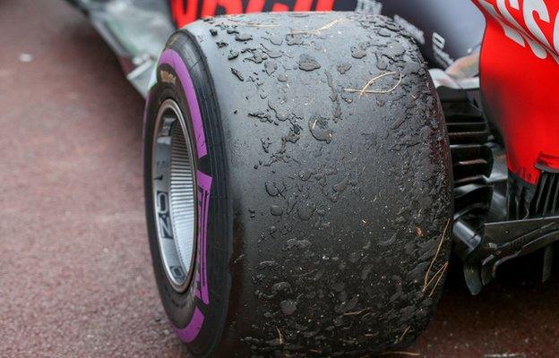 Daniel Ricciardo's tyre