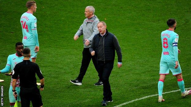 Steve Cooper felt Swansea City would have claimed all three points at Bristol City but for a debatable penalty award