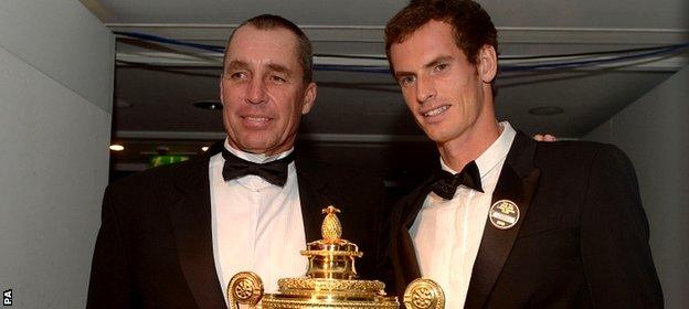 Andy Murray (right) with coach Ivan Lendl