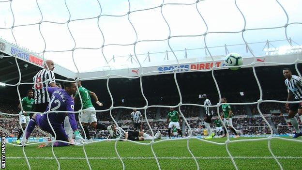 Brighton goal against Newcastle at St James'