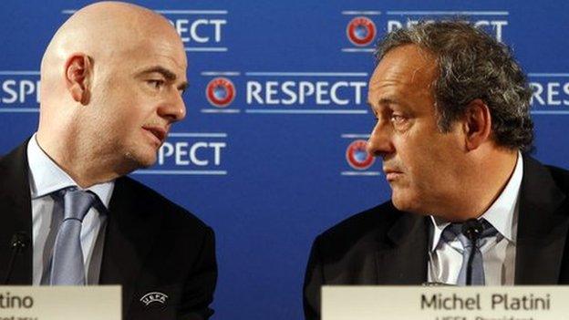 Gianni Infantino and Michel Platini