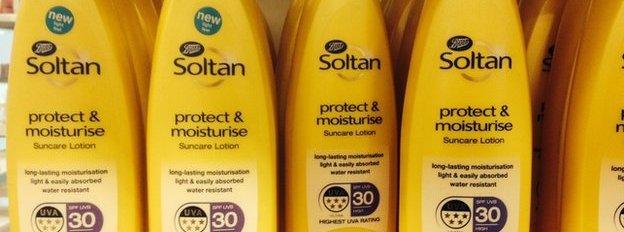 Soltan brand of suncream