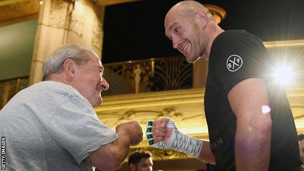 Arum (left) is promoting Fury in the US and has worked with the likes of Muhammad Ali in the past