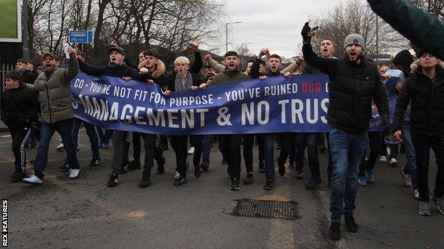 Birmingham City supporters protest