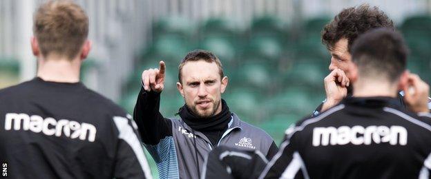 Skills coach Mike Blair at Glasgow Warriors training