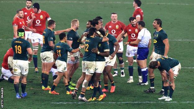 South Africa celebrate