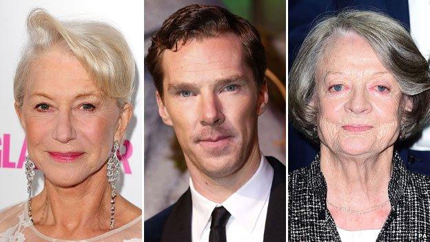 Dame Helen Mirren, Benedict Cumberbatch and Dame Maggie Smith