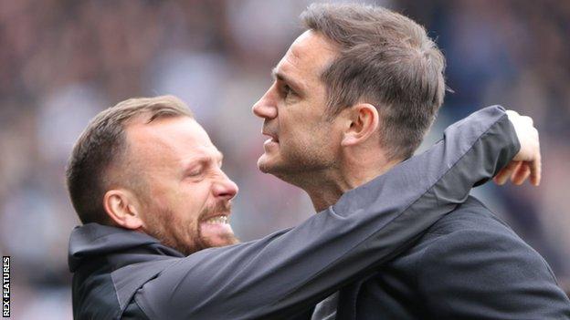 Derby manager Frank Lampard (right) and assistant boss Jody Morris