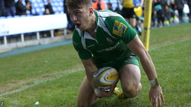 London Irish winger Alex Lewington