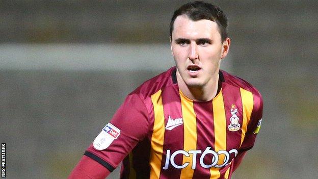 Callum Cooke in action for Bradford City