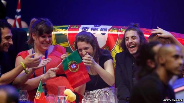 The winning Portuguese contingent