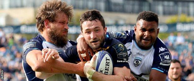 Barry Daly marked his first Champions Cup appearance by scoring the try which clinched Leinster's bonus point