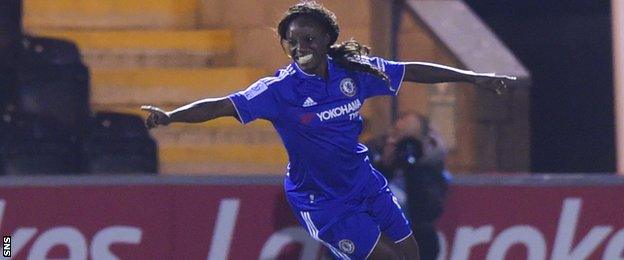 Aluko celebrates her spectacular opener