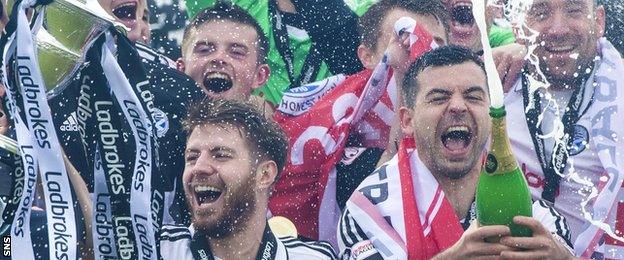 Ayr United celebrate