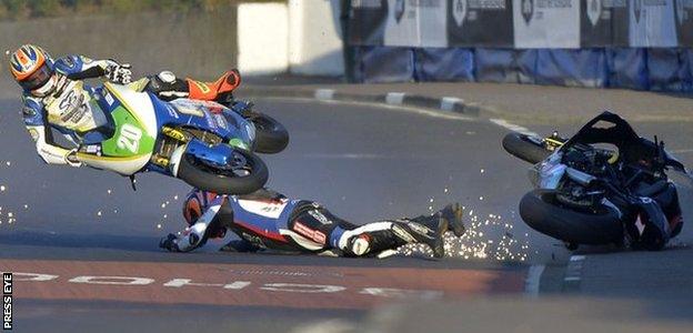 Ryan Farquhar and Dan Cooper crash