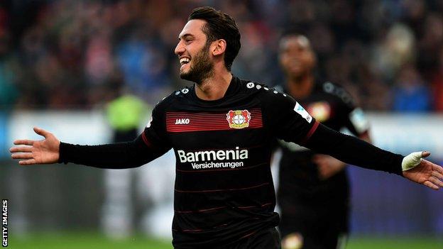 Calhanoglu is a regular in Bayer Leverkusen's team and is seen as an expert in free-kick situations