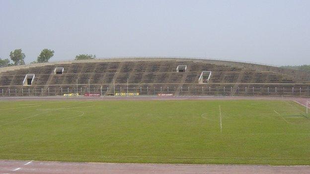 The Roumde Adjia stadium in Garoua, Cameroon in November 2008