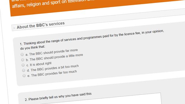 Online questionnaire on the future of the BBC