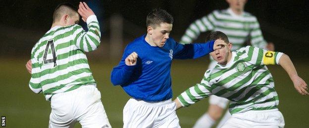 Lewis Morgan in action for Rangers at youth level