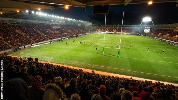 Parc y Scarlets was sold out for the pool match against Toulon in January