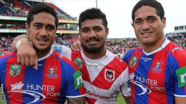 Chanel Mata'utia, Peter Mata'utia and Sione Mata'utia