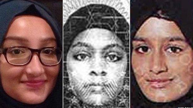 Kadiza Sultana, Amira Abase and Shamima Begum