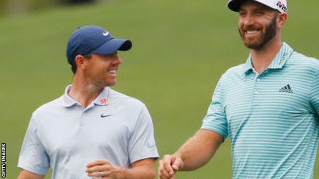 Rory McIlroy and Dustin Johnson