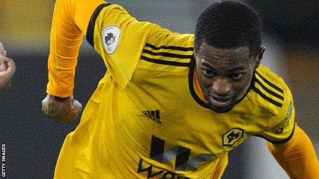 Sadou Diallo in action for Wolves