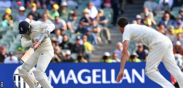 Craig Overton evades a bouncer