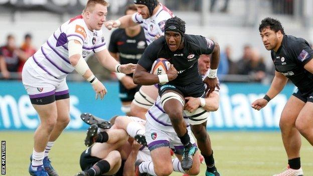 England youth international Joel Kpoku scored a try on his Saracens debut