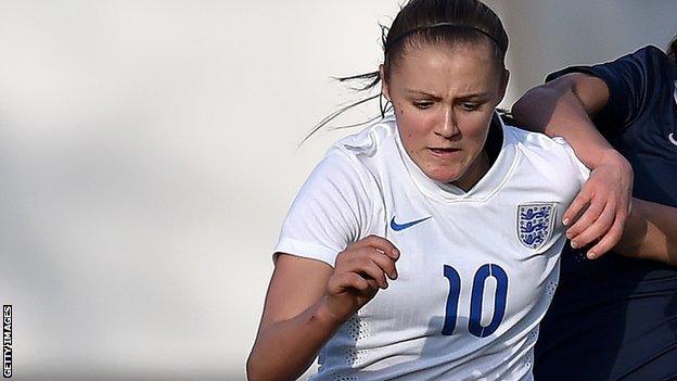 Georgia Stanway in action for England Under-17