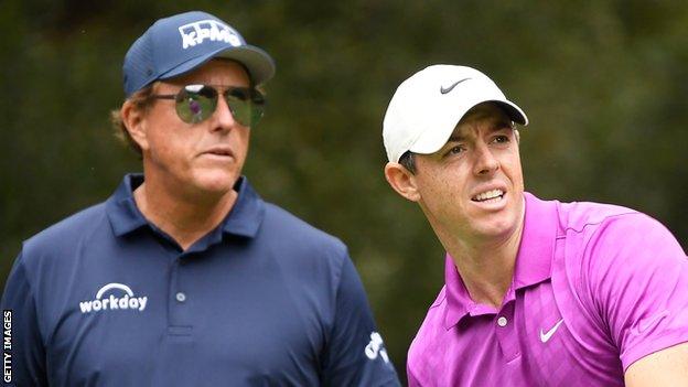 Phil Mickelson and Rory McIlroy