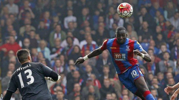 Yannick Bolasie heads the winner past Boaz Myhill