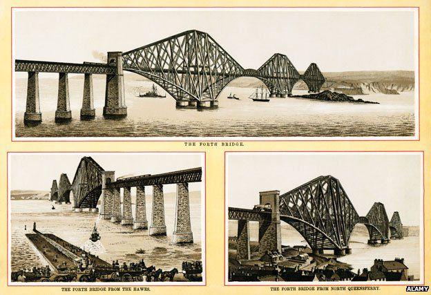 Forth bridge postcard