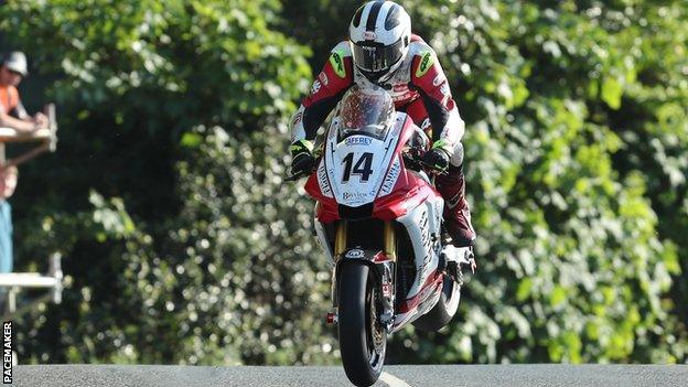 William Dunlop in action during qualifying for this year's TT