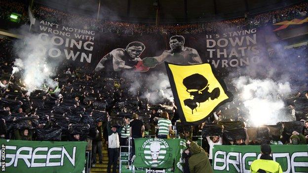 Fans in rows A-M will be affected by the closure after a series of Uefa fines