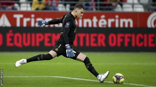 Stefan Bajic playing for AS Saint-Etienne