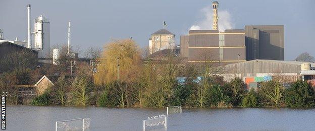 Flooding at Tadcaster Brewery