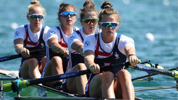 Rebecca Shorten (right) and her GB team-mates celebrated gold in Munich on Saturday