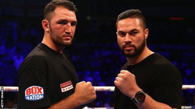 Parker (right) hopes to stay in London if he beats Fury (left) on Saturday